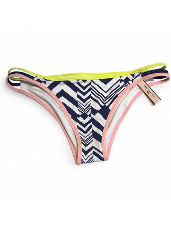 Victoria's Secret Other - Victoria's Secret The Strappy Cheeky Geometric Bikini Bottoms Women's Large Pool